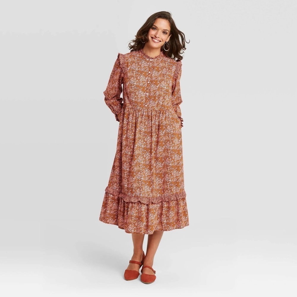 UNIVERSAL THREAD Floral Ruffle Dress Multi S